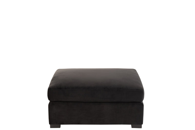 J Line Ottoman Velvet Zwart - Majorr