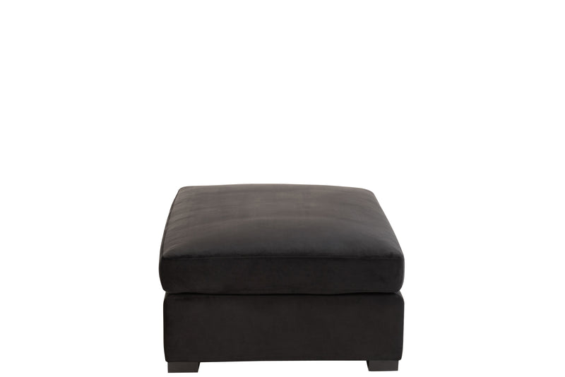 J Line Ottoman Velvet Zwart - Majorr