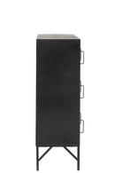 J Line Kast 9 Deuren Metaal Zwart - Majorr