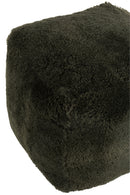 J Line Poef Vierkant Schapenvacht Groen - Majorr