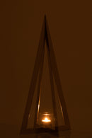 J Line Theelichthouder Boom Staand Staal/ Glas Zilver L - Majorr