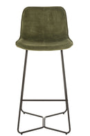 J Line Barstoel Laurent Metaal/ Textiel Groen - Majorr