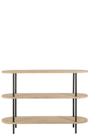 J Line Consol Eli 3 Planken Mangohout/ Staal Naturel/ Grijs - Majorr