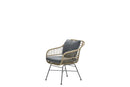 Margriet dining fauteuil - carbon black - natural rotan - mystic grey - Majorr