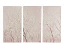 J Line Driedelige set Wand Sakura Canvas/ Hout Wit/Roze - Majorr
