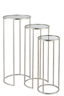 J Line S/3 Bijzettafel Leo Spiegel IjzerZil - Majorr