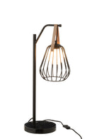 J Line Tafellamp Ignes Staal/ Marmer Zwart - Majorr