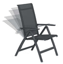 Gala verstelbare tuinstoel - carbon black - antraciet - Majorr