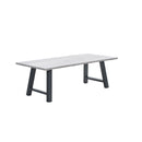 Olympus tafel - 220x100 cm - carbon black - grey teak look - Majorr