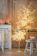 J Line Boom Blad Glitter+Led Metaal Zilver M - Majorr