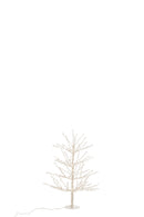 J Line Boom Kaal+Led +Parel Metaal Wit S - Majorr