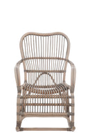 J Line Schommelstoel Rotan Grijs - Majorr