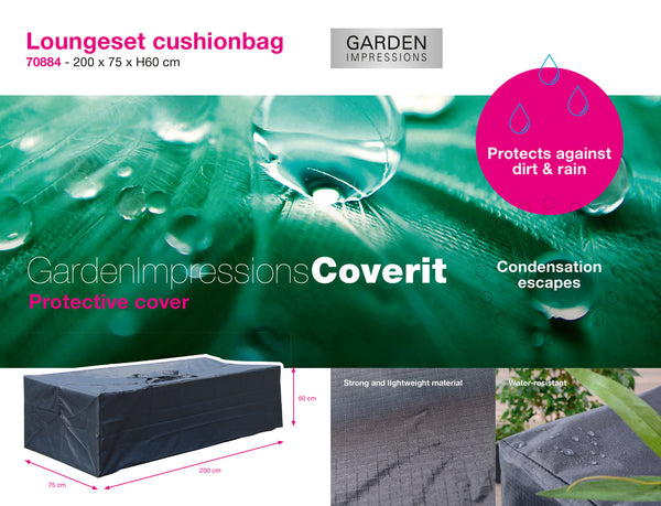 Garden Impressions Coverit loungeset kussentas - 200x75xH60 - Majorr