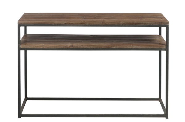 J Line Console Hout/ Metaal Bruin+Zwart - Majorr