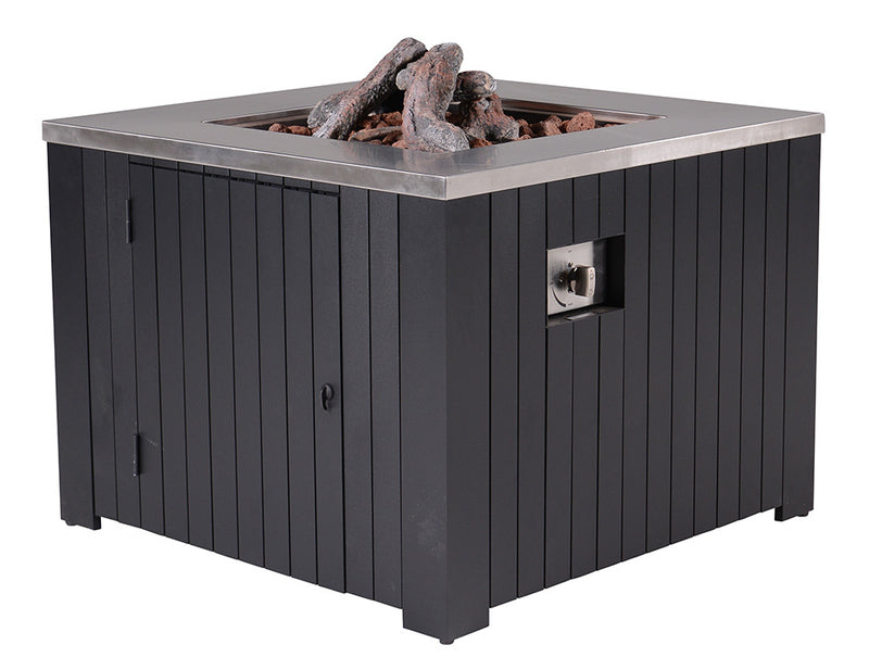 Garden Impressions Cozy Living sfeerhaard Faro - carbon black alu/ 60x60 - Majorr