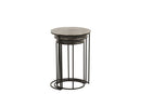 J Line Driedelige set Bijzettafel Rond Aluminium Zwart/Grijs - Majorr