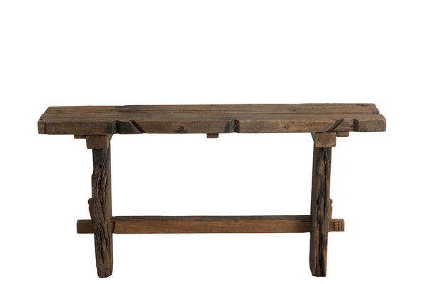 J Line Console Brut Gerecycled Hout Bruin - Majorr