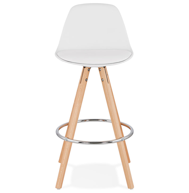 Kokoon Design - ANAU MINI - Design barkruk - Wit/ naturel - Majorr