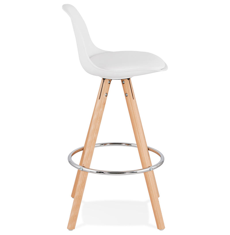 Kokoon Design - ANAU MINI - Design barkruk - Wit/ naturel - Majorr