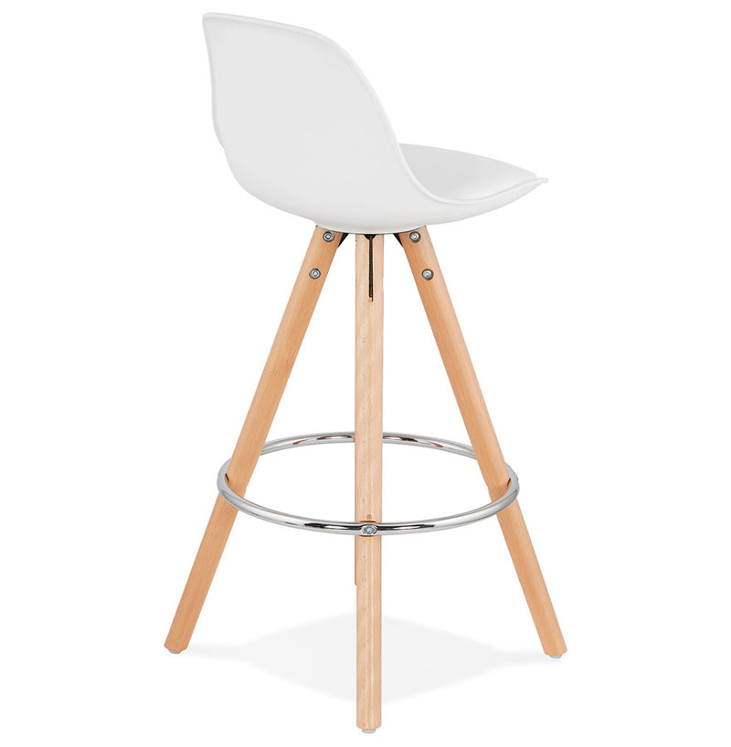 Kokoon Design - ANAU MINI - Design barkruk - Wit/ naturel - Majorr