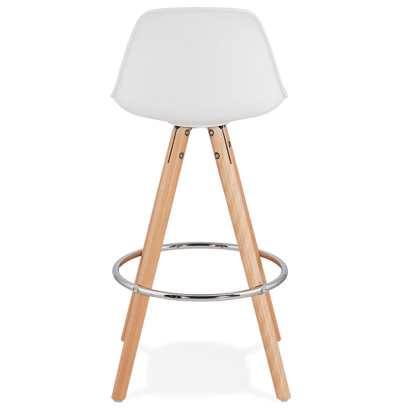 Kokoon Design - ANAU MINI - Design barkruk - Wit/ naturel - Majorr