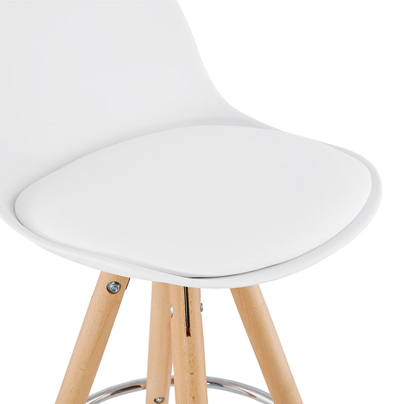 Kokoon Design - ANAU MINI - Design barkruk - Wit/ naturel - Majorr