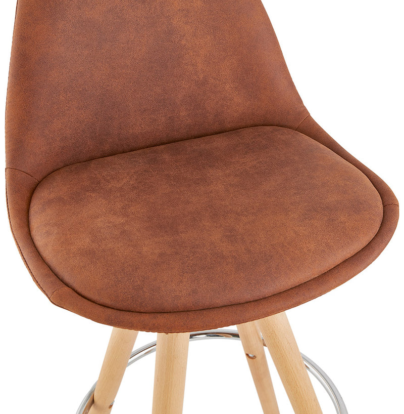 Kokoon Design - AGOUTI MINI 65 - Design barkruk - Bruin/ naturel - Majorr