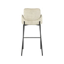 LABEL51 Barkruk Joni - Beige - Fluweel - Zithoogte 78 cm - Majorr