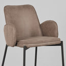 LABEL51 Barkruk Joni - Taupe - Microfiber - Zithoogte 65 cm - Majorr