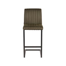 LABEL51 Barkruk Milo - Army green - Microfiber - Zithoogte 65 - Majorr