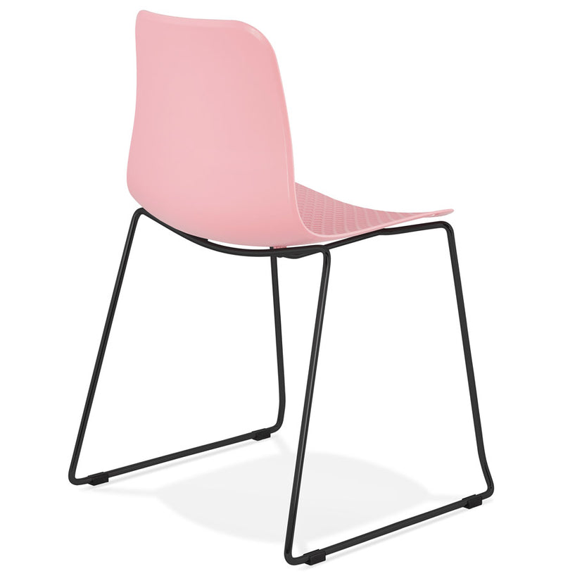 Kokoon Design - Eetkamerstoel BEE - Design Stoel - Roze/ zwart - Majorr