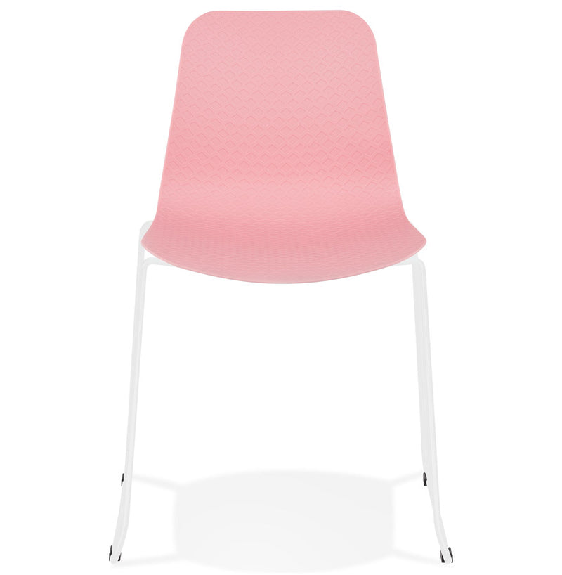 Kokoon Design - Eetkamerstoel BEE - Design Stoel - Roze/ wit - Majorr