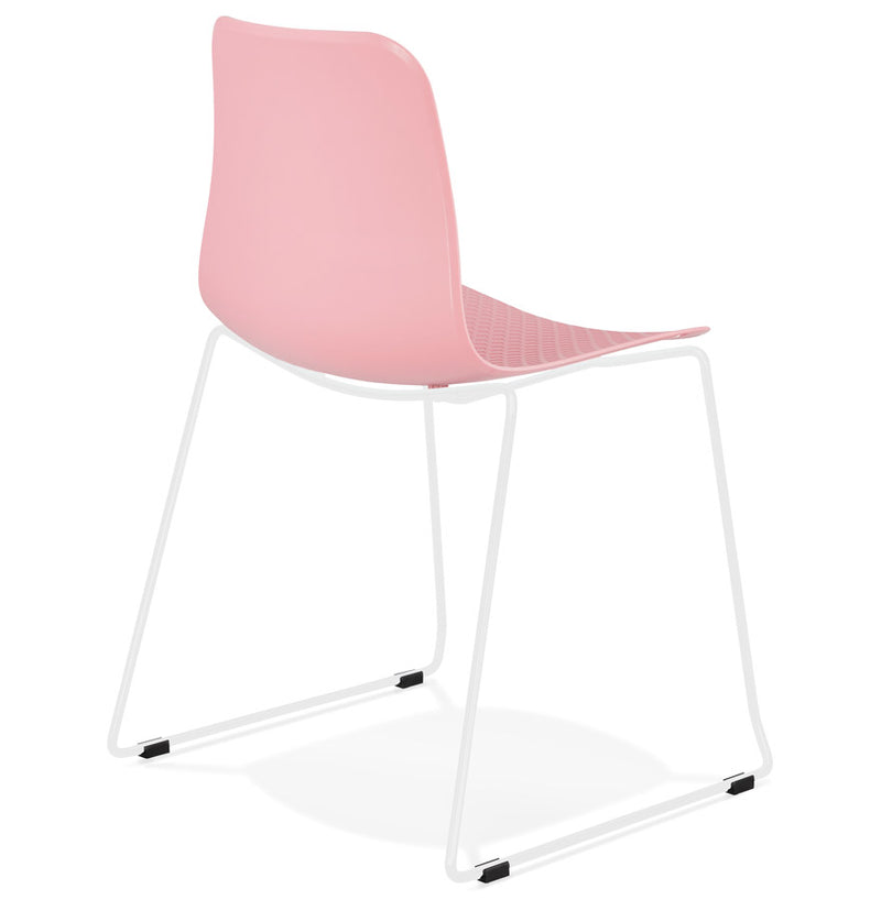 Kokoon Design - Eetkamerstoel BEE - Design Stoel - Roze/ wit - Majorr