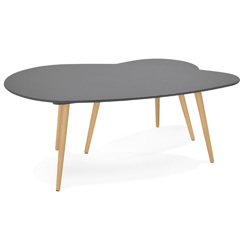 Kokoon Design - Set van 2 Salontafels GOSMI - Design lage tafel - Donkergrijs - Majorr