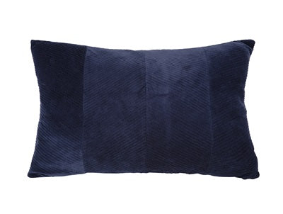 Cushion Ribbed velvet dark blue - Majorr