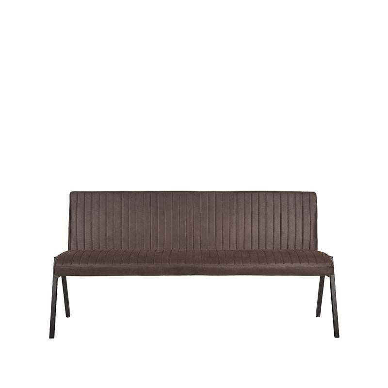 LABEL51 Eetkamerbank Matz - Antraciet - Microfiber - 175 cm - Majorr