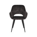 LABEL51 Eetkamerstoel Fer - Antraciet - Velours - Majorr
