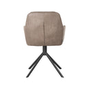 LABEL51 Eetkamerstoel Joy - Taupe - Microfiber - Majorr