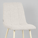 LABEL51 Eetkamerstoel Nino - Wit - Boucle - Majorr