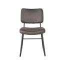 LABEL51 Eetkamerstoel Noah - Antraciet - Microfiber - Majorr