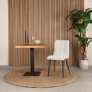 LABEL51 Eetkamerstoel Sam - Wit - Boucle - Majorr