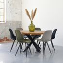 LABEL51 Eetkamerstoel Capri - Grijs - Fluweel - Majorr