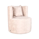 LABEL51 Fauteuil Evy - Naturel - Velours - 65 cm - Majorr