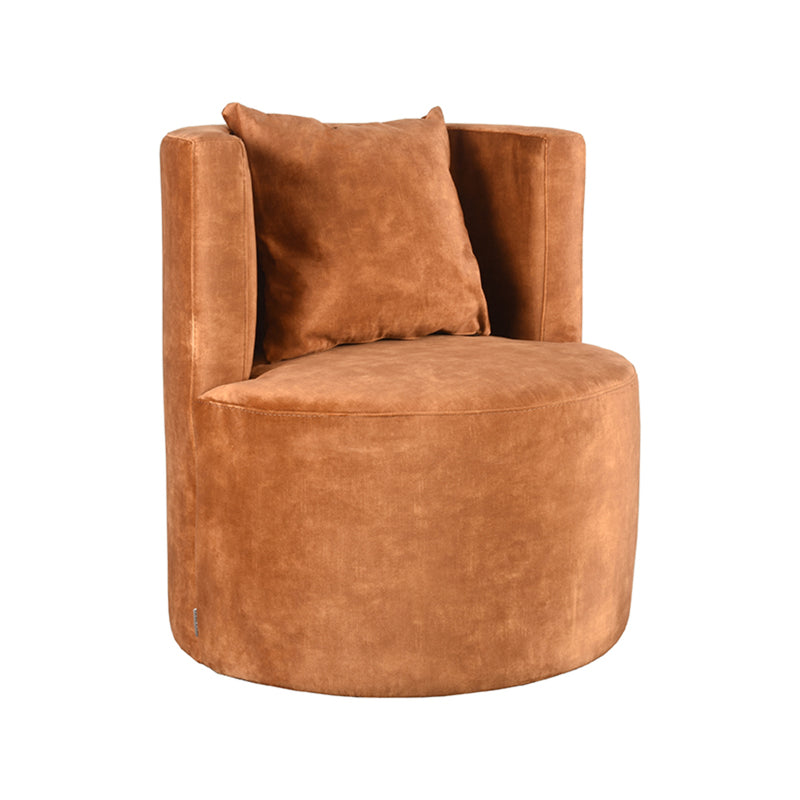 LABEL51 Fauteuil Evy - Oker - Velours - 65 cm - Majorr