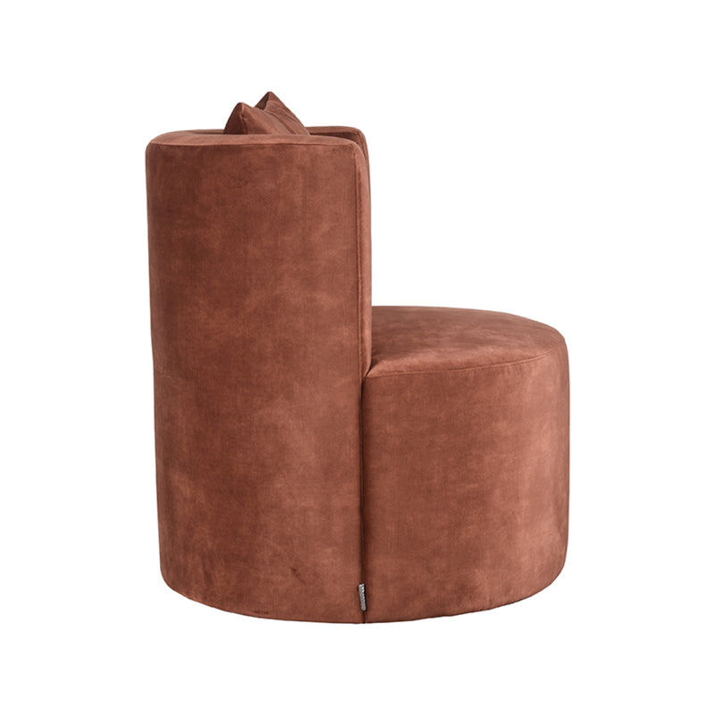 LABEL51 Fauteuil Evy - Rust - Velours - 65 cm - Majorr