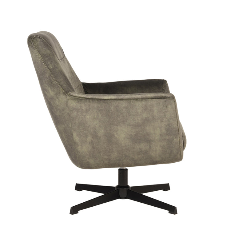 LABEL51 Fauteuil Toby - Hunter - Velours - Majorr