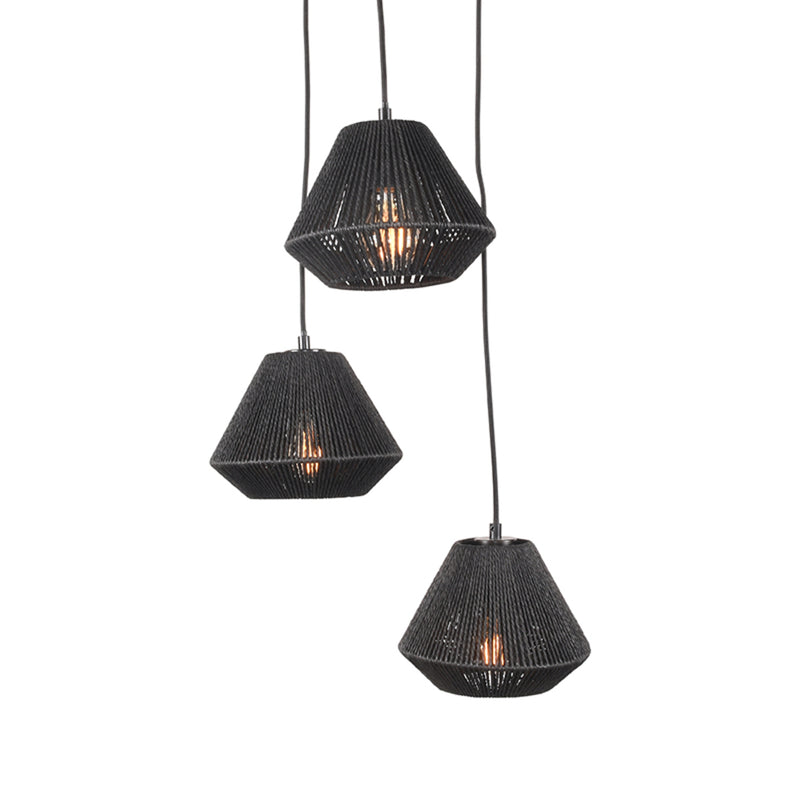 LABEL51 Hanglamp Ibiza - Zwart - Jute - 3-Lichts - Majorr