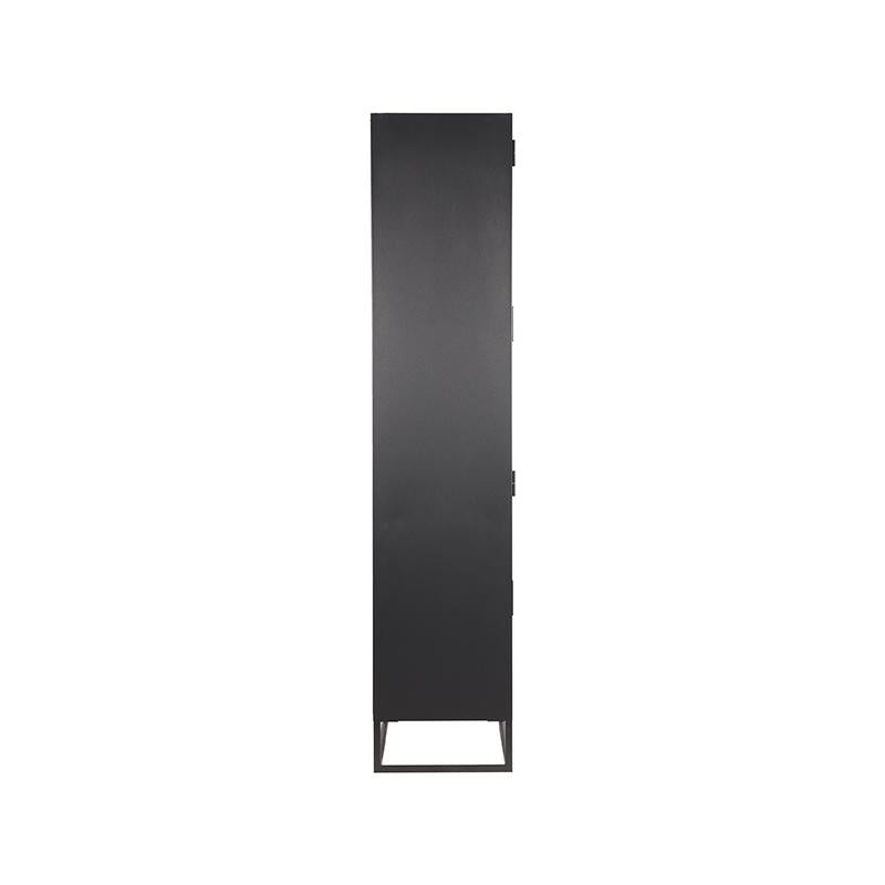 LABEL51 Vitrinekast Level - Zwart - Metaal - 80x40x190 cm - Majorr