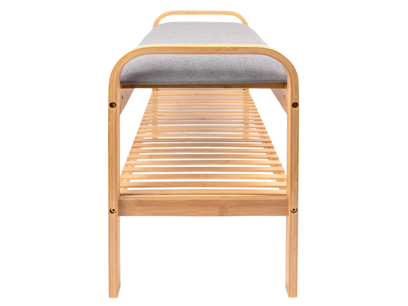 Bench Arch bamboo w. grey fabric - Majorr