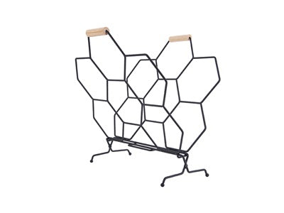 Magazine rack Honeycomb matt black - Majorr